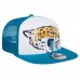 Бейсболка Jacksonville Jaguars New Era White/Teal Distressed 9FIFTY A-Frame Snapback