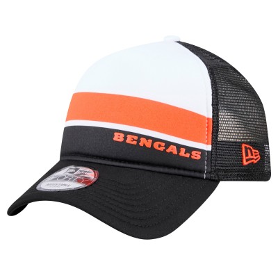 Бейсболка Cincinnati Bengals New Era White/Black Sport Night Color Block 9FORTY A-Frame Trucker