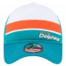 Бейсболка Miami Dolphins New Era White/Aqua Color-Block 9FORTY A-Frame