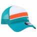 Бейсболка Miami Dolphins New Era White/Aqua Color-Block 9FORTY A-Frame