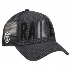 Бейсболка Las Vegas Raiders New Era  Midnight Ink Tonal Text A-Frame Trucker 9FORTY - Black