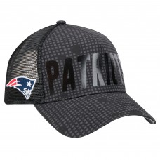 Бейсболка New England Patriots New Era Black Midnight Ink Tonal Text A-Frame Trucker 9FORTY