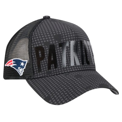 Бейсболка New England Patriots New Era Black Midnight Ink Tonal Text A-Frame Trucker 9FORTY