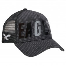 Бейсболка Philadelphia Eagles New Era Throwback Midnight Ink Tonal Text A-Frame Trucker 9FORTY - Black