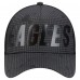Бейсболка Philadelphia Eagles New Era Throwback Midnight Ink Tonal Text A-Frame Trucker 9FORTY - Black