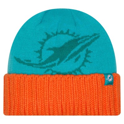 Шапка Miami Dolphins New Era Aqua Oversize Cuffed Knit