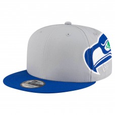 Бейсболка Seattle Seahawks New Era Gray Throwback Helmet 9FIFTY Snapback