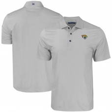 Jacksonville Jaguars Cutter & Buck Gray Pike Eco Tonal Geo Print Stretch Recycled Polo