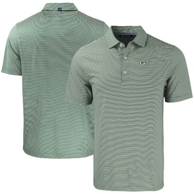 Green Bay Packers Cutter & Buck White/Green Forge Eco Double Stripe Stretch Recycled Polo