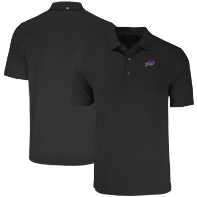 Buffalo Bills Cutter & Buck Black Forge Eco Stretch Recycled Polo
