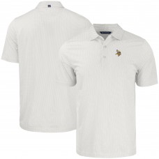 Minnesota Vikings Cutter & Buck White Pike Eco Symmetry Print Stretch Recycled Polo