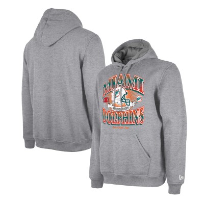 Толстовка Miami Dolphins New Era Retro - Heather Gray