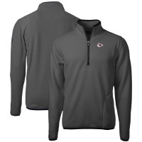 Kansas City Chiefs Cutter & Buck Gray Cascade Eco Sherpa Fleece Quarter-Zip Pullover Jacket