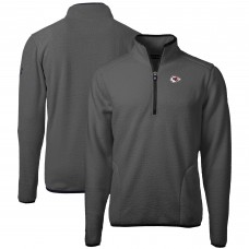 Kansas City Chiefs Cutter & Buck Gray Cascade Eco Sherpa Fleece Quarter-Zip Pullover Jacket