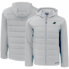 Куртка Carolina Panthers Cutter & Buck Gray Evoke PrimaLoft Hybrid Eco Softshell Recycled