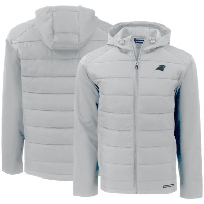 Куртка Carolina Panthers Cutter & Buck Gray Evoke PrimaLoft Hybrid Eco Softshell Recycled