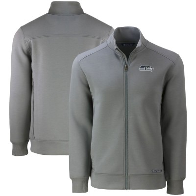 Seattle Seahawks Cutter & Buck Gray Roam Eco Recycled Full-Zip Jacket