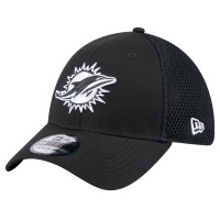 Бейсболка Miami Dolphins New Era Black Main Neo 39THIRTY