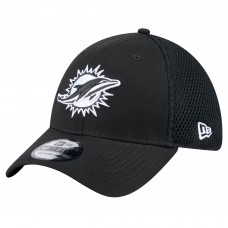 Бейсболка Miami Dolphins New Era Black Main Neo 39THIRTY