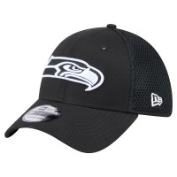 Бейсболка Seattle Seahawks New Era Black Main Neo 39THIRTY