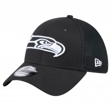 Бейсболка Seattle Seahawks New Era Black Main Neo 39THIRTY
