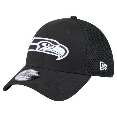 Бейсболка Seattle Seahawks New Era Black Main Neo 39THIRTY