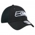 Бейсболка Seattle Seahawks New Era Black Main Neo 39THIRTY