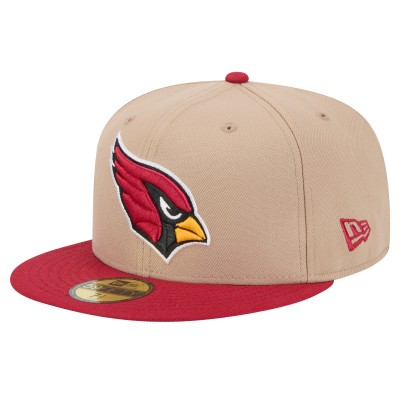 Бейсболка Arizona Cardinals New Era Tan Logo Main 59FIFTY