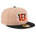 Бейсболка Cincinnati Bengals New Era Tan Logo Main 59FIFTY