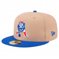Бейсболка New England Patriots New Era Tan Throwback Logo Main 59FIFTY