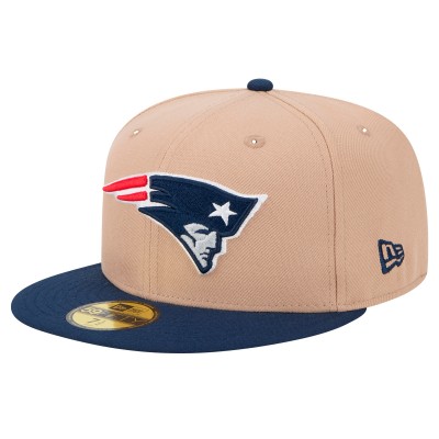 Бейсболка New England Patriots New Era Tan Logo Main 59FIFTY