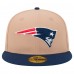 Бейсболка New England Patriots New Era Tan Logo Main 59FIFTY