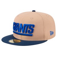 Бейсболка New York Giants New Era Tan Wordmark Logo Main 59FIFTY