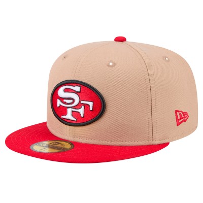 Бейсболка San Francisco 49ers New Era Tan Throwback Logo Main 59FIFTY