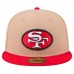 Бейсболка San Francisco 49ers New Era Tan Throwback Logo Main 59FIFTY