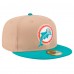 Бейсболка Miami Dolphins New Era Tan Throwback Logo Main 59FIFTY Fitted