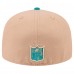 Бейсболка Miami Dolphins New Era Tan Throwback Logo Main 59FIFTY Fitted