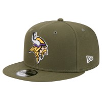 Бейсболка Minnesota Vikings New Era Olive Main 9FIFTY Snapback
