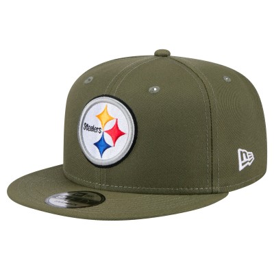 Бейсболка Pittsburgh Steelers New Era Olive Main 9FIFTY Snapback
