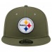 Бейсболка Pittsburgh Steelers New Era Olive Main 9FIFTY Snapback