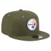 Бейсболка Pittsburgh Steelers New Era Olive Main 9FIFTY Snapback