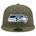 Бейсболка Seattle Seahawks New Era Olive Main 9FIFTY Snapback