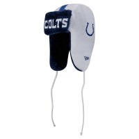 Indianapolis Colts New Era White Helmet Head Trapper Knit Hat