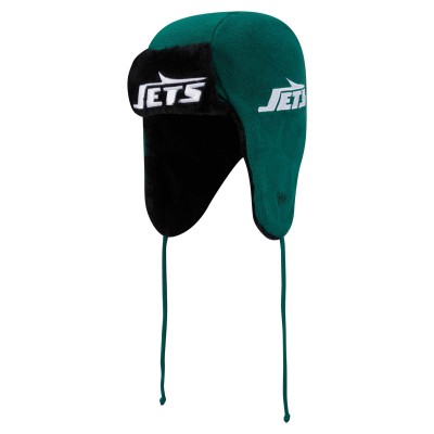 New York Jets New Era Green Helmet Head Trapper Knit Hat