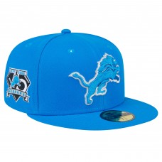 Бейсболка Detroit Lions New Era Blue Main Side Patch 59FIFTY