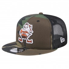 Бейсболка Cleveland Browns New Era Camo Throwback Main Trucker 9FIFTY Snapback