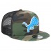 Бейсболка Detroit Lions New Era Camo Main Trucker 9FIFTY Snapback