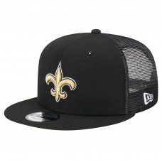 Бейсболка New Orleans Saints New Era Black Main Trucker 9FIFTY Snapback Бейсболка New Orleans Saints New Era Black Main Trucker 9FIFTY Snapback