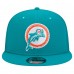 Бейсболка Miami Dolphins New Era Aqua Throwback Main Trucker 9FIFTY Snapback