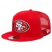 Бейсболка San Francisco 49ers New Era Scarlet Main Trucker 9FIFTY Snapback